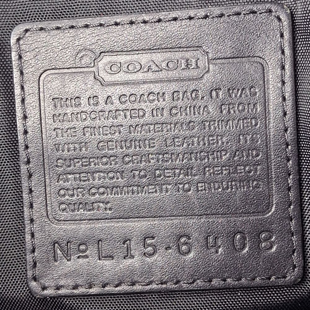 Coach Canvas & Leather Crossbody Laptop Bag Black - Picture 2 of 8